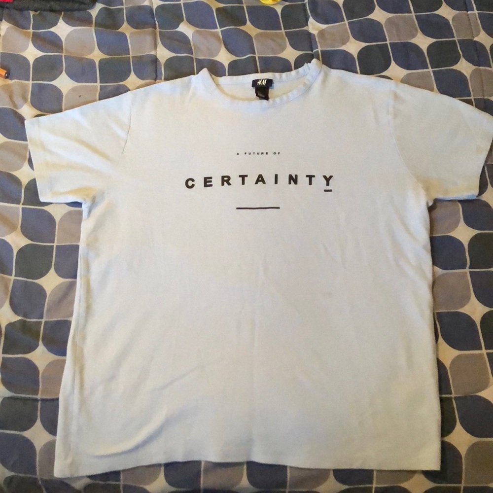 H&M  Baby Blue/Black Certainty Shirt